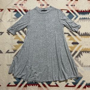 Le Marais Paris Size Large Dress Gray Stretch 3/4 Sleeve